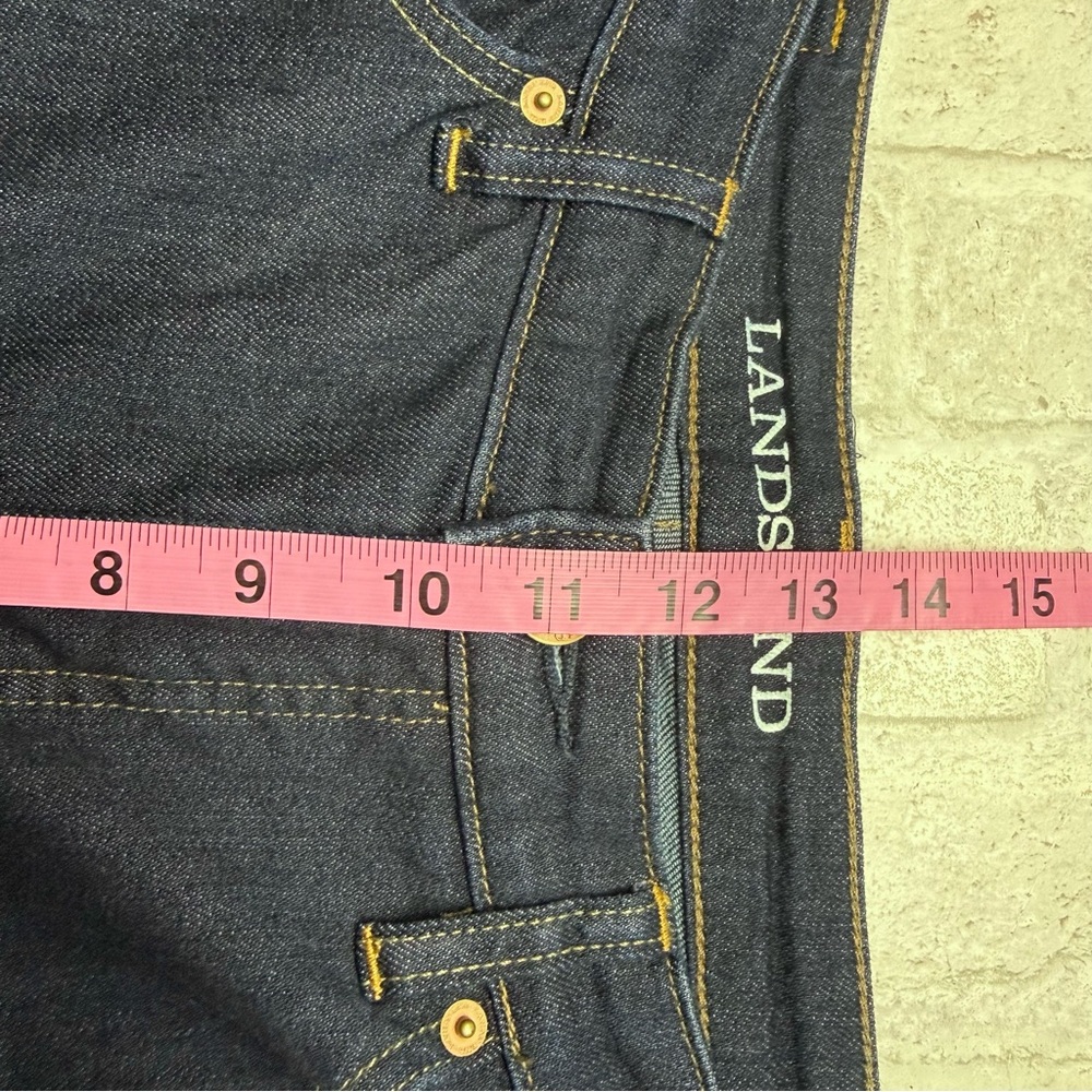 Lands' End Jeans 8 Blue Dark Wash Straight Leg Fit 2 Stretch Denim NEW NWOT😍 - Picture 12 of 13